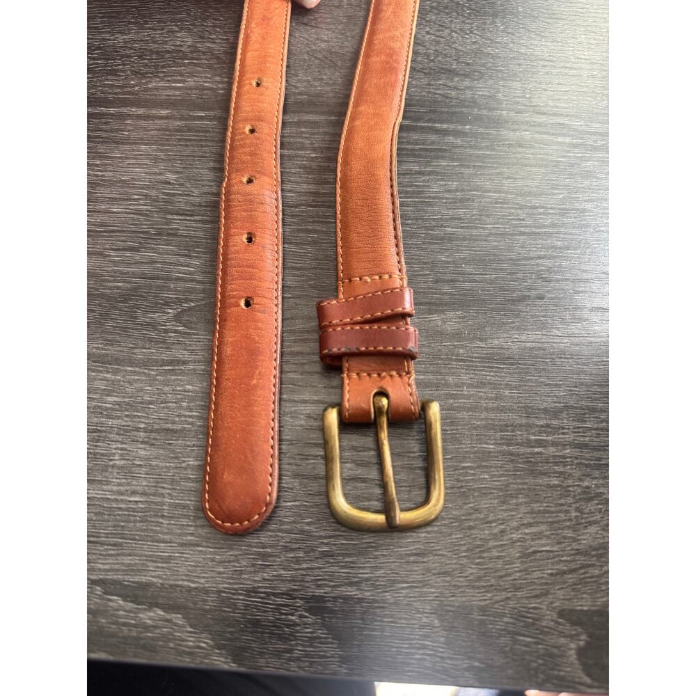 Authentic Vintage Coach British Tan Leather Sz 38 Solid Brass Hardware - Picture 3 of 8